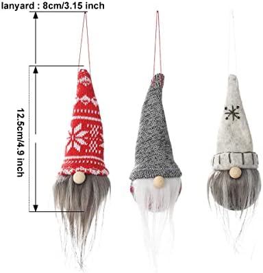 9 Pack-Gnome-Karácsonyi Díszek, Kézzel Készített Svéd Tomte Barátja Gnómok Plüss Dekoratív Dísz, Gnome Karácsonyfa Lóg