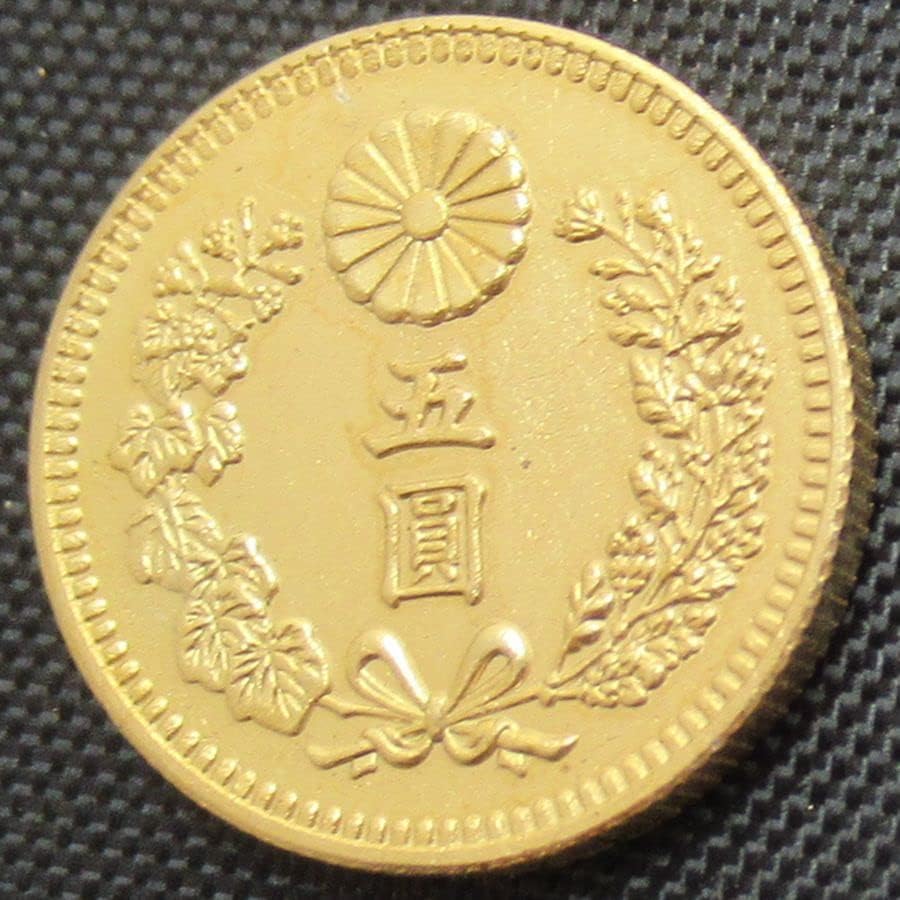 Japán Arany Érme 5 Jüan Meiji 36 Aranyozott Mása Emlékérme