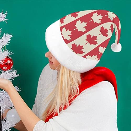 Nudquio Kanadai Juhar Zászló Karácsonyi Sapka, Télapó Sapka a Karácsonyi Ünnep Családi Nyomtatott