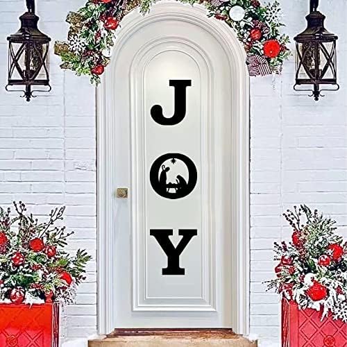 RTMISA Karácsonyi Öröm, Dekoráció - Joy Betlehemes Jel Karácsonyi Beltéri Fali Dekor, Fekete Dekoratív Tükör Haza, Ajtó,