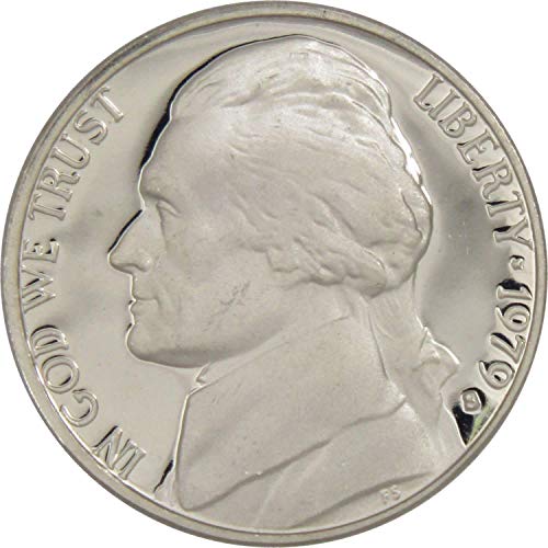 1979 S Típus 1 Teli S Jefferson Nikkel 5 centest Választás Bizonyíték 5c MINKET Érme