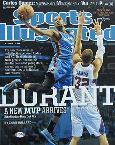 Kevin Durant Dedikált 11x14 Sports Illustrated címlapján Fotó Mennydörgés PSA/DNS - Dedikált NBA-Fotók
