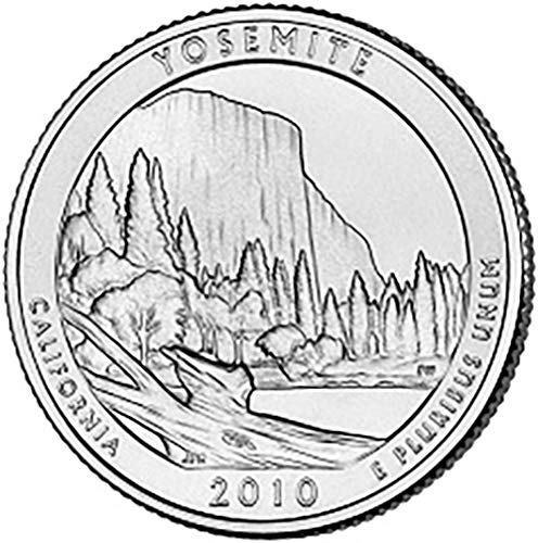 2010 D selyemfényű Kaliforniai Yosemite Nemzeti Park NP Negyed Választás Uncirculated MINKET Menta