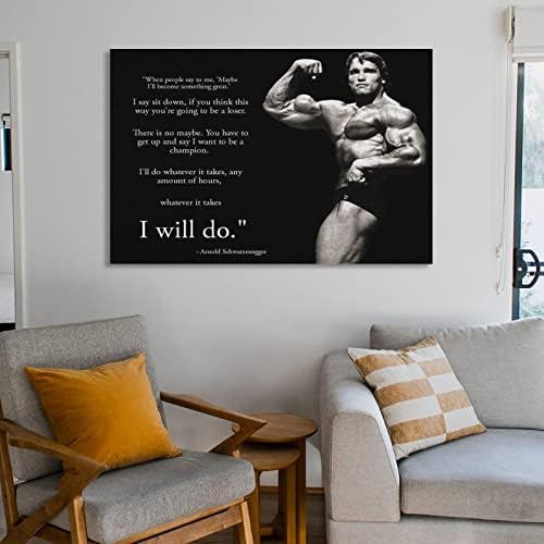 Arnold Schwarzenegger Testépítő Tornaterem Motivációs Poszterek， Fitness Jelentenek， Szoba Művészet Esztétikai Decoratio