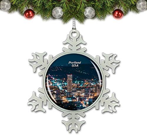 Umsufa USA America Portland Oregon Karácsonyi Dísz Fa Dekorációs Kristály Fém Souvenir Ajándék
