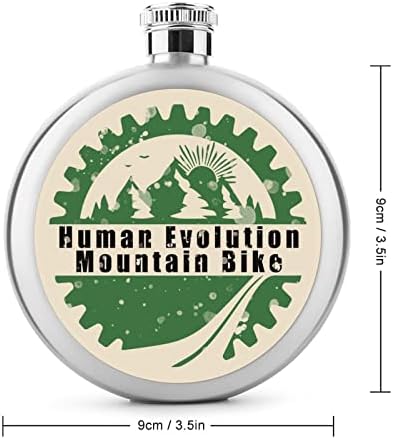 Az emberi Evolúció Mountain Bike Hip Flaskát Ital, Rozsdamentes Acél Flaska Bort Újrafelhasználható Lombik Férfiak Nők
