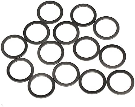 64pcs 10.5 mm OD 5mm belső ÁTM alátét tömítés fekete grafit nylon műanyag alátét gyűrű kör ultra-vékony, sima pad 0.15-1mm
