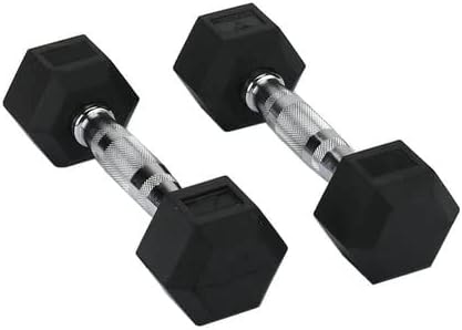 Hit Fitness Unisex Felnőtt Hex Súlyzók | 5 kg, Fekete, 5.0 kg, Pár