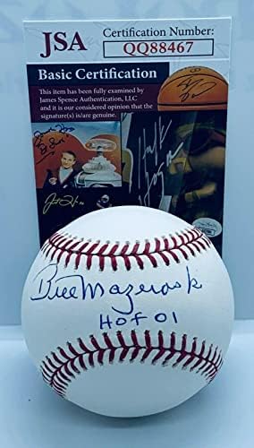 Bill Mazeroski Kalózok aláírt Hivatalos MLB Baseball Labda W/Felirat SZÖVETSÉG - Dedikált Baseball