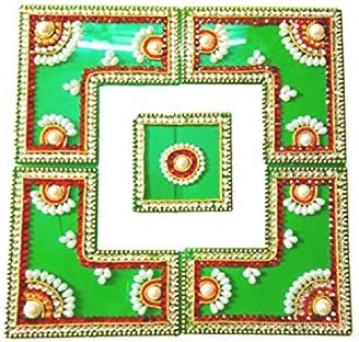 Sokszínű Tervező Kézműves Dekorációs Diwali Rearrangable Kundan Rangoli a Padló Dekoráció Készlet 9pcs az Indiai Gyűjthető