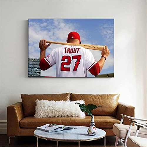 Amerikai Baseball Angyalok Mike Pisztráng Thunderbolt Vászon Művészet Plakát meg a Fal Art Kép Nyomtatási Modern Család