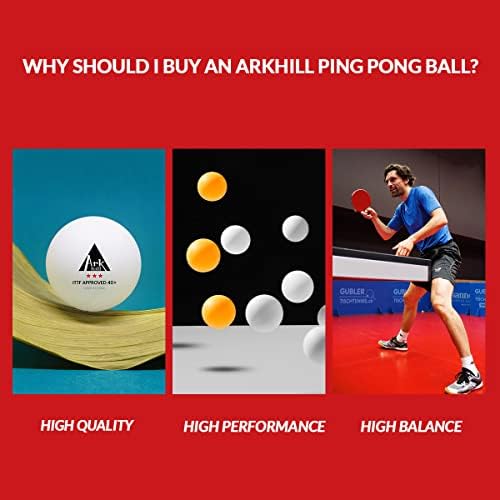 ARKHILL 3 Csillagos Ping-Pong asztalitenisz, ITTF Igazolt Szakmai 40+ Labdák, Gyakorlás, Edzés, vagy Verseny Használja,