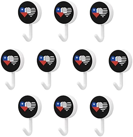 Chile, Fekete Amerikai Zászló Kerek Műanyag Kampó Újrafelhasználható Ragasztó Kampó Lóg a Fal Horgok Konyha, Fürdőszoba