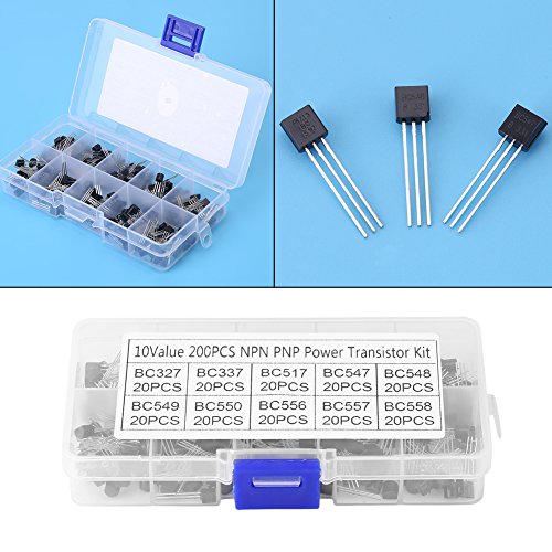 Keenso 200pcs 10 Értékeket NPN PNP Tranzisztor Választék Készlet, 3 Pin Tranzisztor, HOGY-92 BC327-BC558