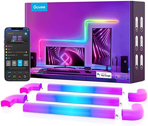 Govee Glide RGBIC Okos, Fali Lámpa, Többszínű Testreszabható Csomag Glide Hexa Fény Panelek, Smart LED Hatszög Fali