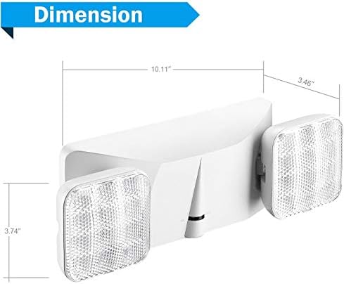 EXITLUX 6 Csomag Fehér Kimeneti Jel a vészvilágítás-UL Minősített-Vezetékes vészvilágítás Standard -Állítható Lámpák