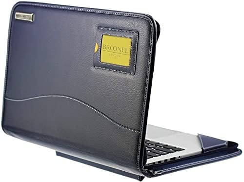 Broonel - Kontúr Sorozat - Kék, nagy teherbírású Bőr védőtok - Kompatibilis Dell XPS 7590 15 15.6 Laptop