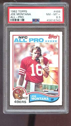 1982 Topps 488 Joe Montana San Francisco 49ers PSA 8.5 Osztályú Labdarúgó-Kártya NFL - Aláíratlan Labdarúgó Kártyák