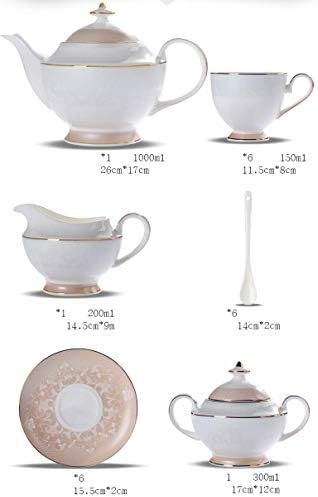 21 Darab Kávés Csésze Készlet 6-os Európai Stílusú teáskészlet Haza Esküvői Ajándék Brit Csont Kína Délutáni Tea Amerikai