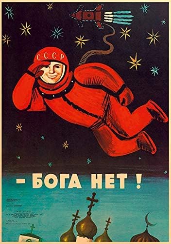xtvin Szovjet Tér Űrhajós Vintage lakberendezés Poszter