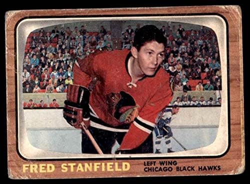 1966 Topps 56 Fred Stanfield Chicago Blackhawks (Hoki-Kártya) FAIR Blackhawks